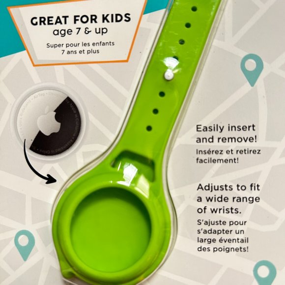 Lot of 2 Case-Mate TRACKER STRAP for Apple AirTag Green great for kids - Picture 6 of 9